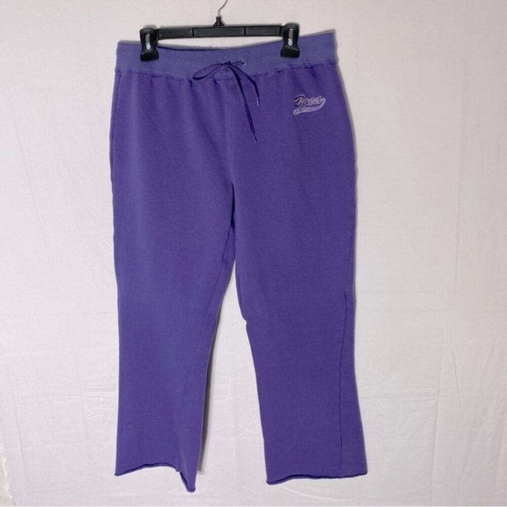 Vintage BOCA Purple Sweatpants L Retro 90s Preppy Dopamine Activewear Casual